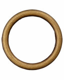 Metall-Ring, Union Knopf altmessing gold 15 mm