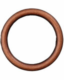 Metall-Ring, Union Knopf altkupfer 40 mm