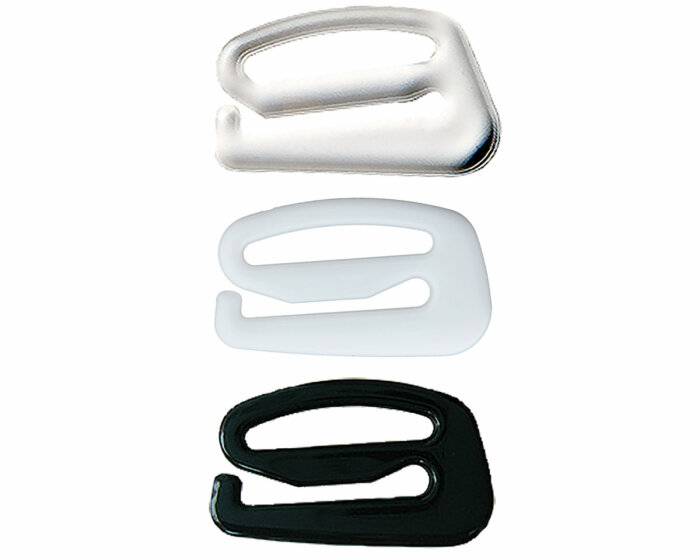 Wäsche- und Bikinihaken aus Kunststoff, Union Knopf weiß 13 mm
