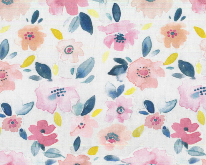Patchworkstoff HERE COMES THE SUN, Blumen, rosa, Dear Stella