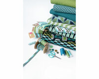 Jacquard-Strick COTTAGE KNIT, Rautenmuster, schwarz-weiß. Albstoffe