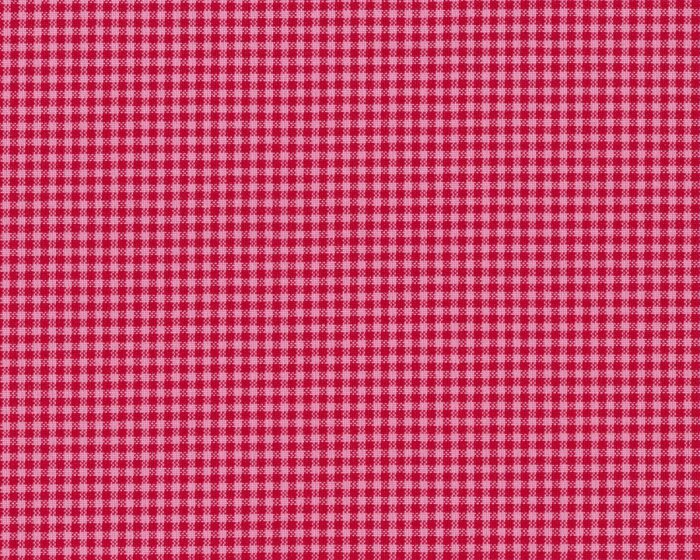 35 cm Restück Westfalenstoff, Webstoff BERLIN,Vichy-Karo dunkel, rot-rosa