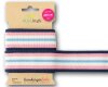 Strick-Band STRIPE ME COLLEGE SWEET HOME, Streifen, marine-rosa, Albstoffe