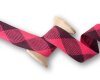 Flachkordel TWIST ME FLAT, Rauten, pink, Albstoffe