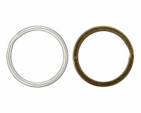 Schlüssel-Ring aus Metall, Union Knopf altmessing gold