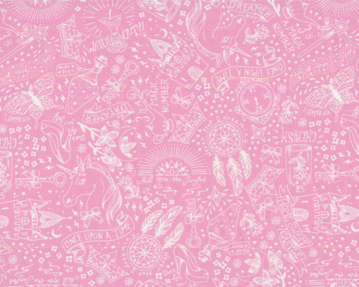 Patchworkstoff MUSIC BOX, Einhörner, rosa, Dear Stella