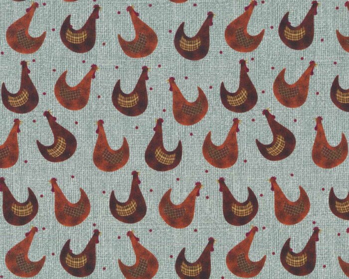 Patchworkstoff QUILTER BARN PRINTS 2, Hühner, grau, Benartex