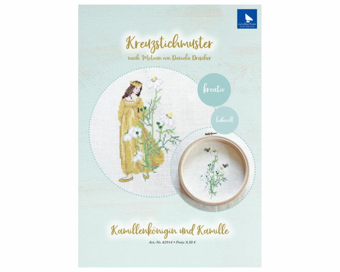 Stickvorlage: Kamillenkönigin und Kamille, Acufactum