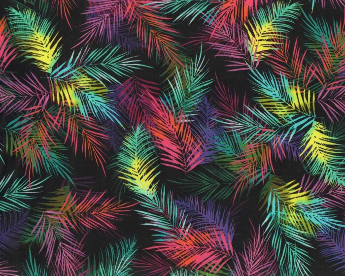 Patchworkstoff TROPICAL BREEZE, Blätter, Greta Lynn
