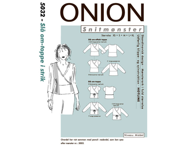 Wickelbluse, Schnittmuster ONION 5032