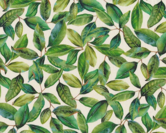 Patchworkstoff MAGNOLIAS, Blätter, P&B Textiles
