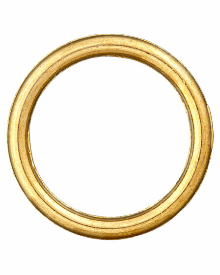 Metall-Ring, Union Knopf echt vergoldet 10 mm