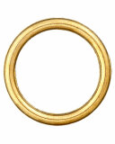 Metall-Ring, Union Knopf echt vergoldet 10 mm