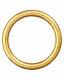 Metall-Ring, Union Knopf echt vergoldet 10 mm
