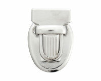 Taschenverschluss aus Metall, silber, Union Knopf