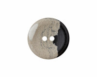 Recycelter Kunststoffknopf MARMOR, Union Knopf 15 mm beige