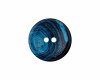 Recycelter Kunststoffknopf MARMOR, Union Knopf 20 mm schwarz-blau