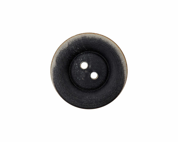 Kunststoffknopf VINTAGE, matt, Union Knopf schwarz 15 mm