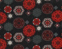 Patchworkstoff MOROCCAN RED, Kaleidoskop-Kreise, Henry Glass
