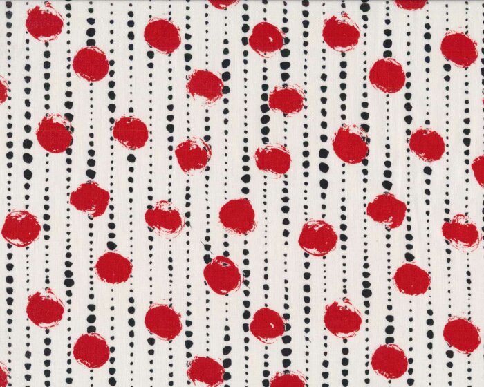 Patchworkstoff MOROCCAN RED, Tupfen, Henry Glass