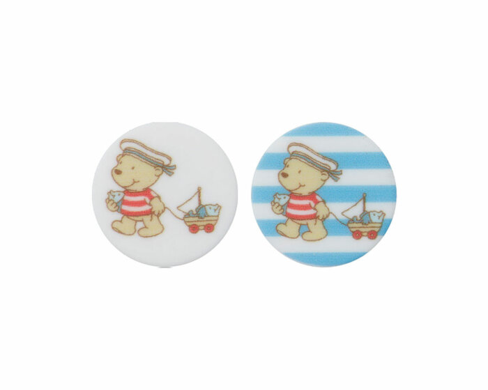 Kinderknopf PITZELPATZ mit Schiffchen, Union Knopf