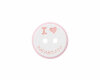 Kinderknopf I LOVE PAPA & MAMA, Union Knopf rosa