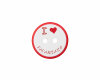 Kinderknopf I LOVE PAPA & MAMA, Union Knopf rot