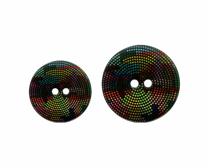 Kunststoffknopf DISCO mit Metallic-Glanz, Union Knopf 23 mm