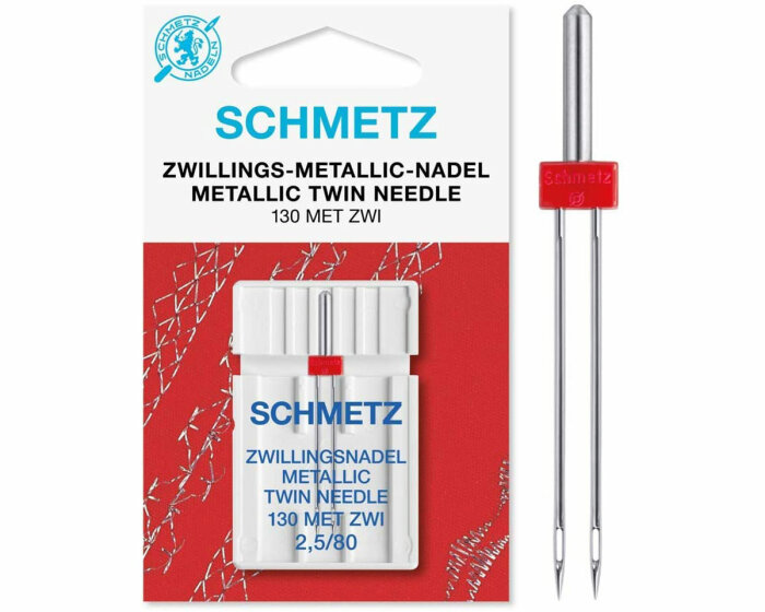 Zwillingsnadel METALLIC, Schmetz 2,5 mm 80