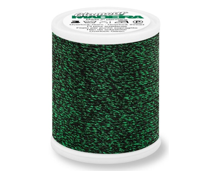 Dekoratives Overlockgarn GLAMOUR 8, metallic, Madeira emerald