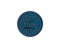 Metallischer Jeansknopf, Union Knopf dunkellila glitzernd