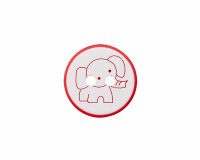 Kinderknopf ELEFANT, Union Knopf rot