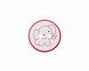 Kinderknopf ELEFANT, Union Knopf rot