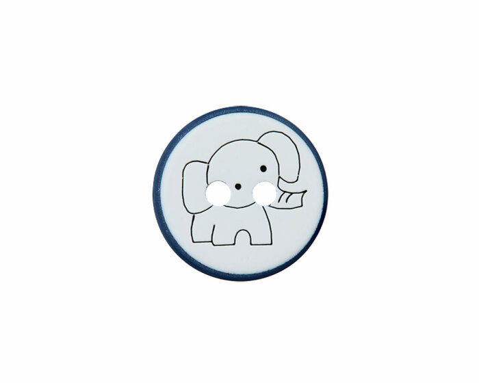 Kinderknopf ELEFANT, Union Knopf marineblau