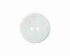 Glänzender Perlmuttknopf, Union Knopf 15 mm weiß