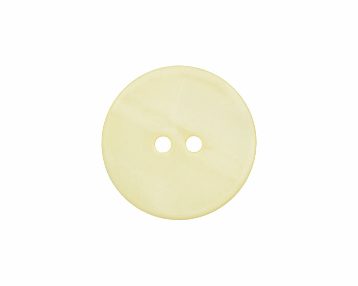 Glänzender Perlmuttknopf, Union Knopf 12 mm hellgelb