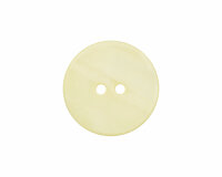 Glänzender Perlmuttknopf, Union Knopf 15 mm hellgelb