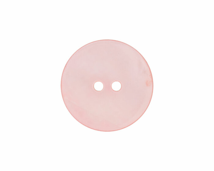 Glänzender Perlmuttknopf, Union Knopf 12 mm rosa