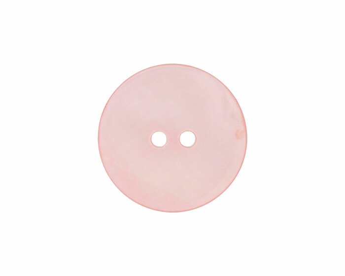 Glänzender Perlmuttknopf, Union Knopf 20 mm rosa