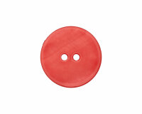 Glänzender Perlmuttknopf, Union Knopf 25 mm rot