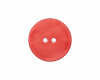 Glänzender Perlmuttknopf, Union Knopf 25 mm rot