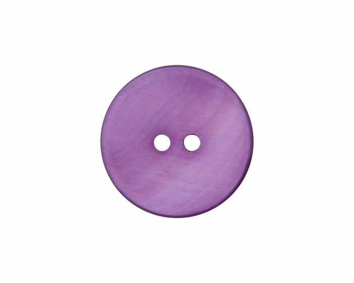 Glänzender Perlmuttknopf, Union Knopf 12 mm lila