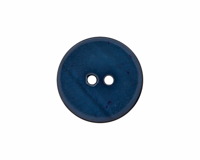 Glänzender Perlmuttknopf, Union Knopf 25 mm dunkelblau