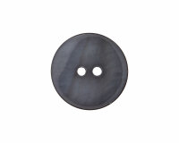 Glänzender Perlmuttknopf, Union Knopf 12 mm dunkelgrau