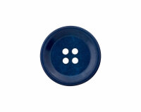 Fein marmorierter Steinnussknopf, Union Knopf 18 mm blau