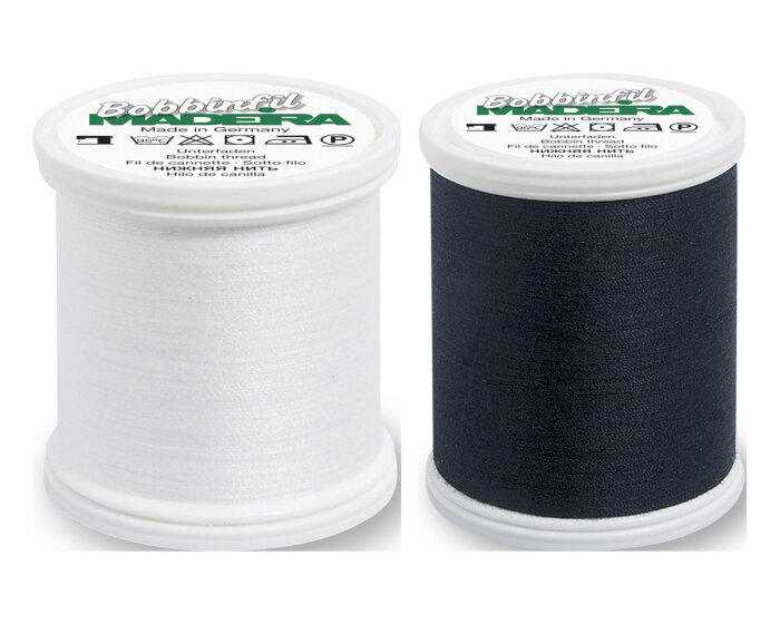 Bobbinfil 60 Unterfaden, weiß und schwarz, Madeira