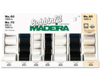 Bobbinfil 60 Unterfaden, weiß und schwarz, Madeira