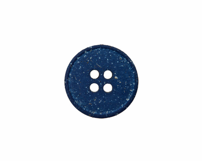 Matter Kunststoffknopf im Used-Look, Union Knopf 11 mm dunkelblau