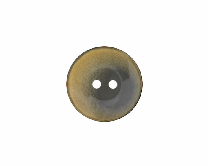 Halbtransparenter Kunststoffknopf mit Metallic-Glanz , Union Knopf 18 mm olivgrün