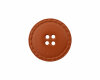 Abgesteppter Lederknopf, Union Knopf 18 mm braun